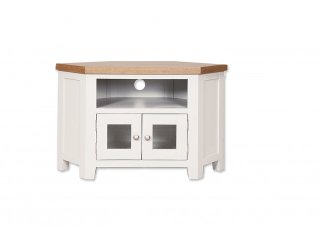 Perth Painted White Glazed TV Cabinet
