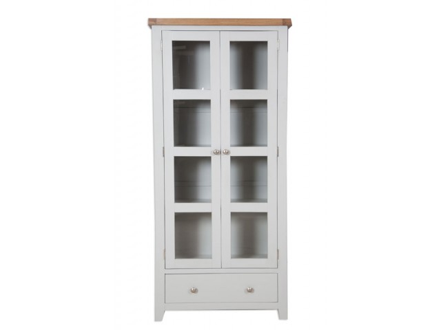 Perth Painted Grey Display Cabinet